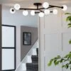 Habitat Alonso 9 Light Flush To Ceiling Light -Black & White -Home Sales Store 9405998 R Z001A