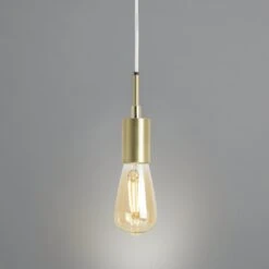 Habitat Lockie Brushed Brass Pendant Ceiling Light - Gold -Home Sales Store 9406179 R Z002C