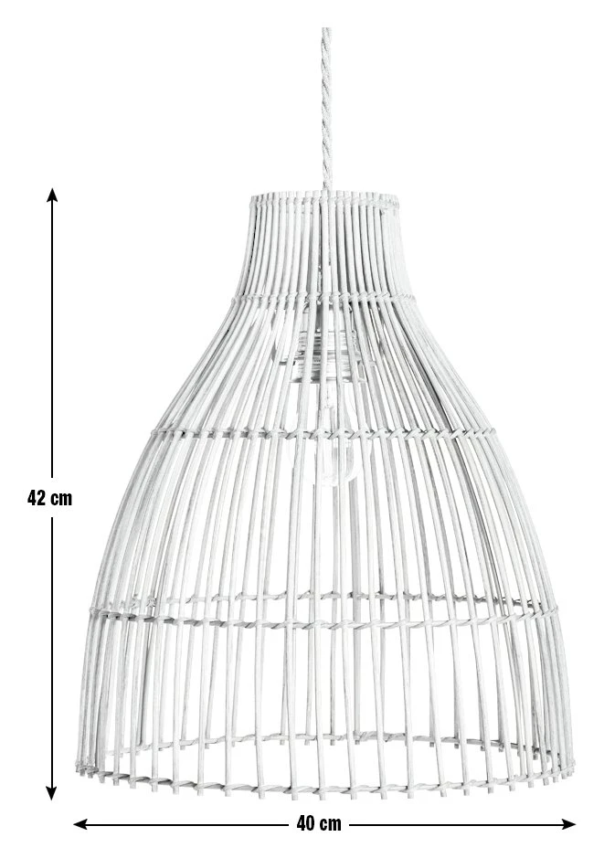 Habitat Camillo Rattan Midi Pendant Shade - Natural 6 Habitat Camillo Rattan Midi Pendant Shade - Natural - Image 4