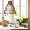 Habitat Camillo Rattan Midi Pendant Shade - Natural -Home Sales Store 9406186 R Z001A