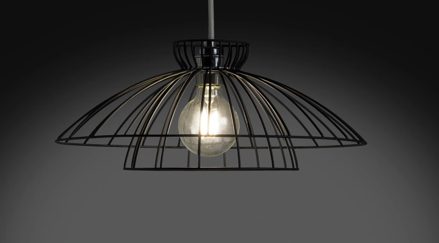 Habitat Kiso 2 Tier Wire Pendant Shade - Black 7 Habitat Kiso 2 Tier Wire Pendant Shade - Black - Image 5