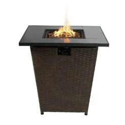 Teamson Home HF30200AA UK Gas Fire Pit With Cover 15 Teamson Home HF30200AA UK Gas Fire Pit With Cover -Home Sales Store 9410536 R Z004A