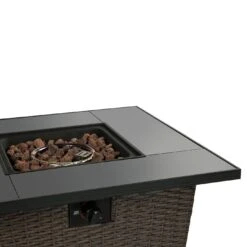 Teamson Home HF30200AA UK Gas Fire Pit With Cover 20 Teamson Home HF30200AA UK Gas Fire Pit With Cover -Home Sales Store 9410536 R Z009A