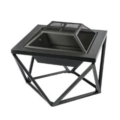 Teamson Home PT-FW0002 Wood Burning Fire Pit With Cover -Home Sales Store 9410804 R Z005A