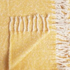 Habitat Country Hideaway Woven Throw - Mustard - 125X150cm -Home Sales Store 9422177 R Z002A