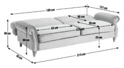 Habitat Joel 3 Seater Fabric Clic Clac Sofa Bed – Navy -Home Sales Store 9429479 R E001