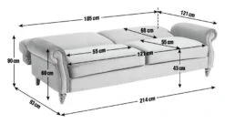 Habitat Joel 3 Seater Fabric Clic Clac Sofa Bed – Navy -Home Sales Store 9429479 R Z002A