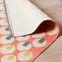 Habitat Octo Flatweave Cotton Rug - Pink - 120x180cm -Home Sales Store 9431089 R Z003C