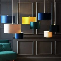 Habitat 40cm Velvet Shade - Navy -Home Sales Store 9431508 R Z005C