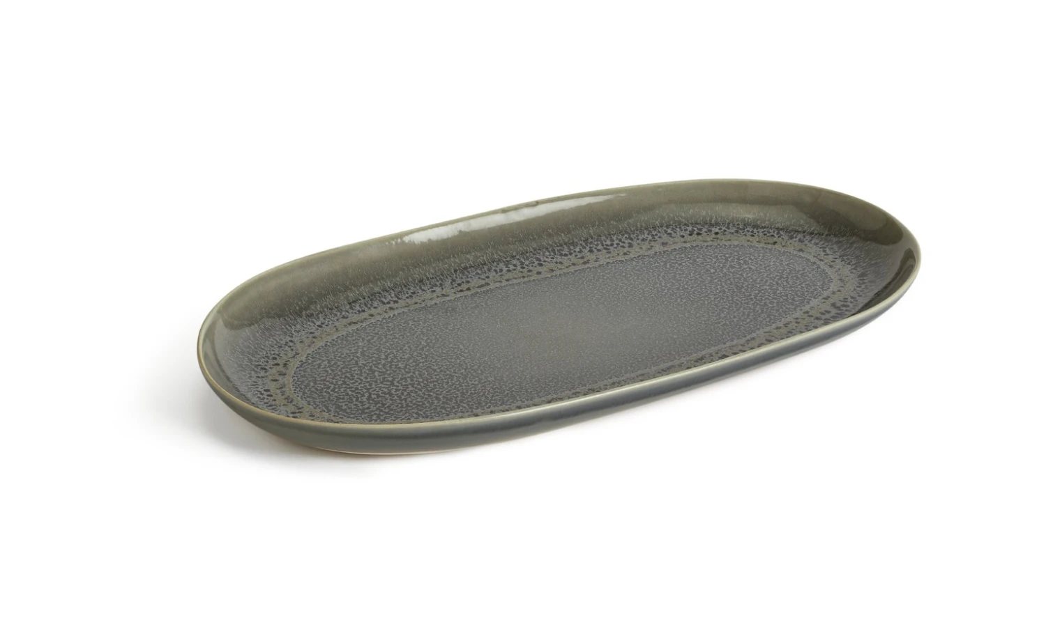 Habitat Evora Stoneware Serving Platter - Green 6 Habitat Evora Stoneware Serving Platter - Green - Image 4