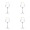 Habitat Gold Rim Set Of 4 Wine Glasses -Home Sales Store 9442528 R Z001A