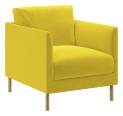 Habitat Hyde Velvet Armchair - Yellow -Home Sales Store 9452013 R Z008A