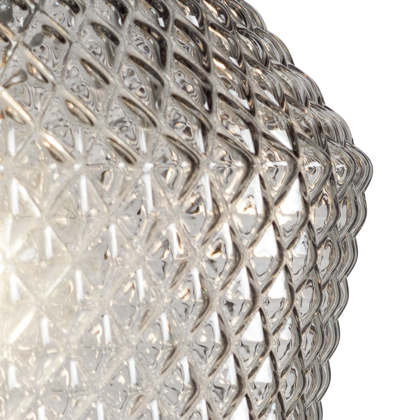 Habitat Nubia Faceted Glass Shade - Smoke Grey 6 Habitat Nubia Faceted Glass Shade - Smoke Grey - Image 4