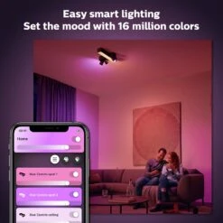 Philips Hue Centris 3 Light Flush To Ceiling Light - Black -Home Sales Store 9455072 R Z004A
