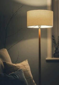 Habitat Pole Floor Lamp Base Only - Oak -Home Sales Store 9456033 R Z002C