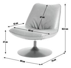 Habitat Nanna Faux Leather Swivel Chair - Tan -Home Sales Store 9466047 R E001