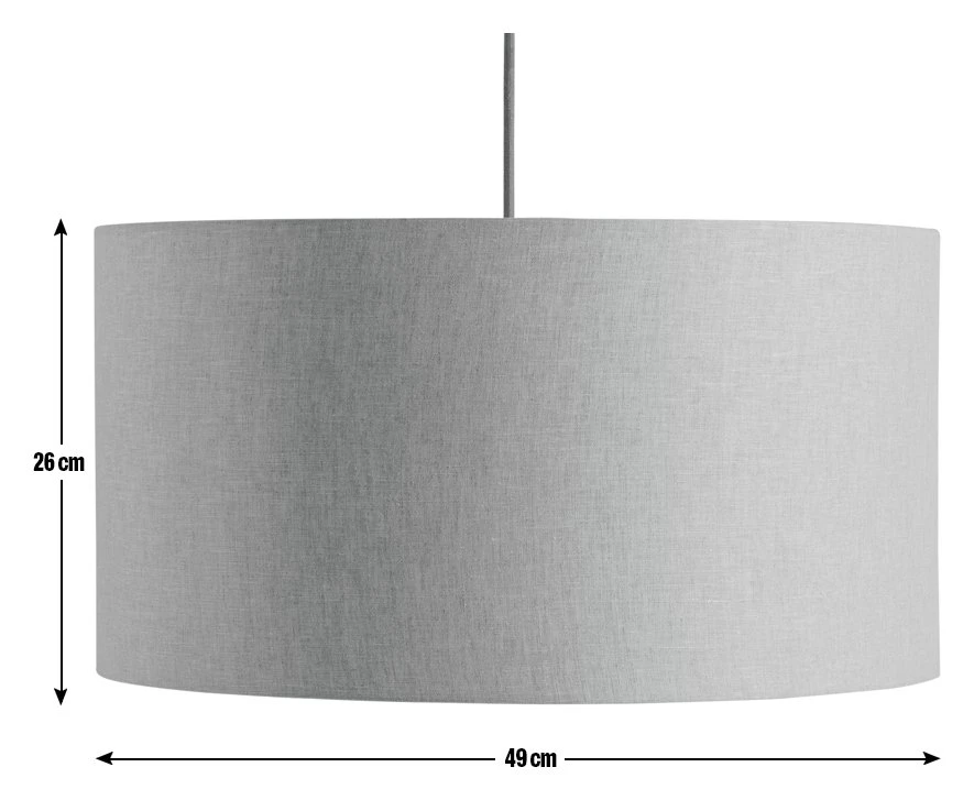 Habitat 49cm Linen Drum Shade - Oatmeal 4 Habitat 49cm Linen Drum Shade - Oatmeal - Image 2