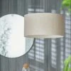 Habitat 49cm Linen Drum Shade - Oatmeal -Home Sales Store 9467929 R Z001A