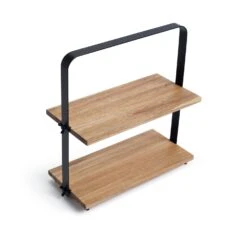 Habitat Industrial Two Tier Wooden Serving Platter 13 Habitat Industrial Two Tier Wooden Serving Platter -Home Sales Store 9474857 R Z005A