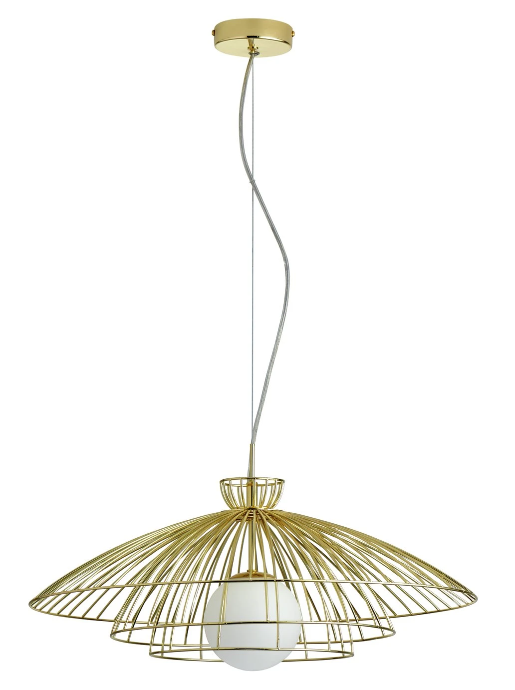 Habitat Kiso Opal 3 Tier Pendant Shade - Brass 3 Habitat Kiso Opal 3 Tier Pendant Shade - Brass