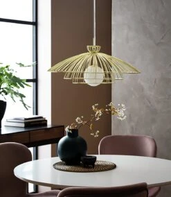Habitat Kiso Opal 3 Tier Pendant Shade - Brass 13 Habitat Kiso Opal 3 Tier Pendant Shade - Brass -Home Sales Store 9474864 R Z002C