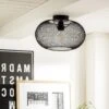 Habitat Tumba Mesh Flush To Ceiling Light - Black -Home Sales Store 9481156 R Z001A