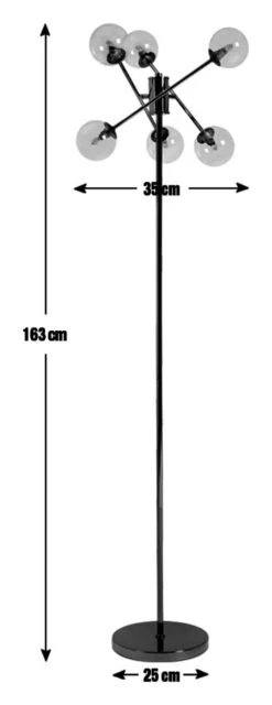 Habitat Glam 6 Light Glass Floor Lamp – Gold 9 Habitat Glam 6 Light Glass Floor Lamp – Gold -Home Sales Store 9487916 R E001