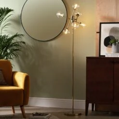 Habitat Glam 6 Light Glass Floor Lamp – Gold 13 Habitat Glam 6 Light Glass Floor Lamp – Gold -Home Sales Store 9487916 R Z002C