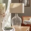 Habitat Abas Glass Table Lamp - Clear & Cream -Home Sales Store 9489732 R Z001A