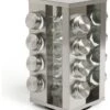 Habitat 16 Jar Stainless Steel Revolving Spice Rack -Home Sales Store 9491153 R Z001A