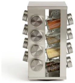 Habitat 16 Jar Stainless Steel Revolving Spice Rack -Home Sales Store 9491153 R Z004A