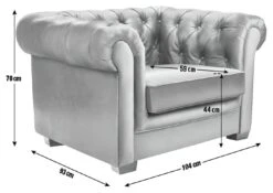 Habitat Chesterfield Velvet Armchair - Green -Home Sales Store 9491641 R E001