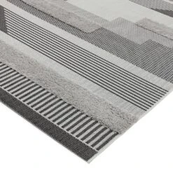 Asiatic Monty In And Outdoor Rug - 120x170cm - Black & Grey -Home Sales Store 9497535 R Z004A