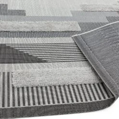 Asiatic Monty In And Outdoor Rug - 120x170cm - Black & Grey -Home Sales Store 9497535 R Z005A