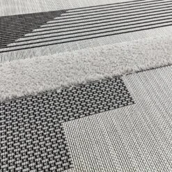 Asiatic Monty In And Outdoor Rug - 120x170cm - Black & Grey -Home Sales Store 9497535 R Z006A