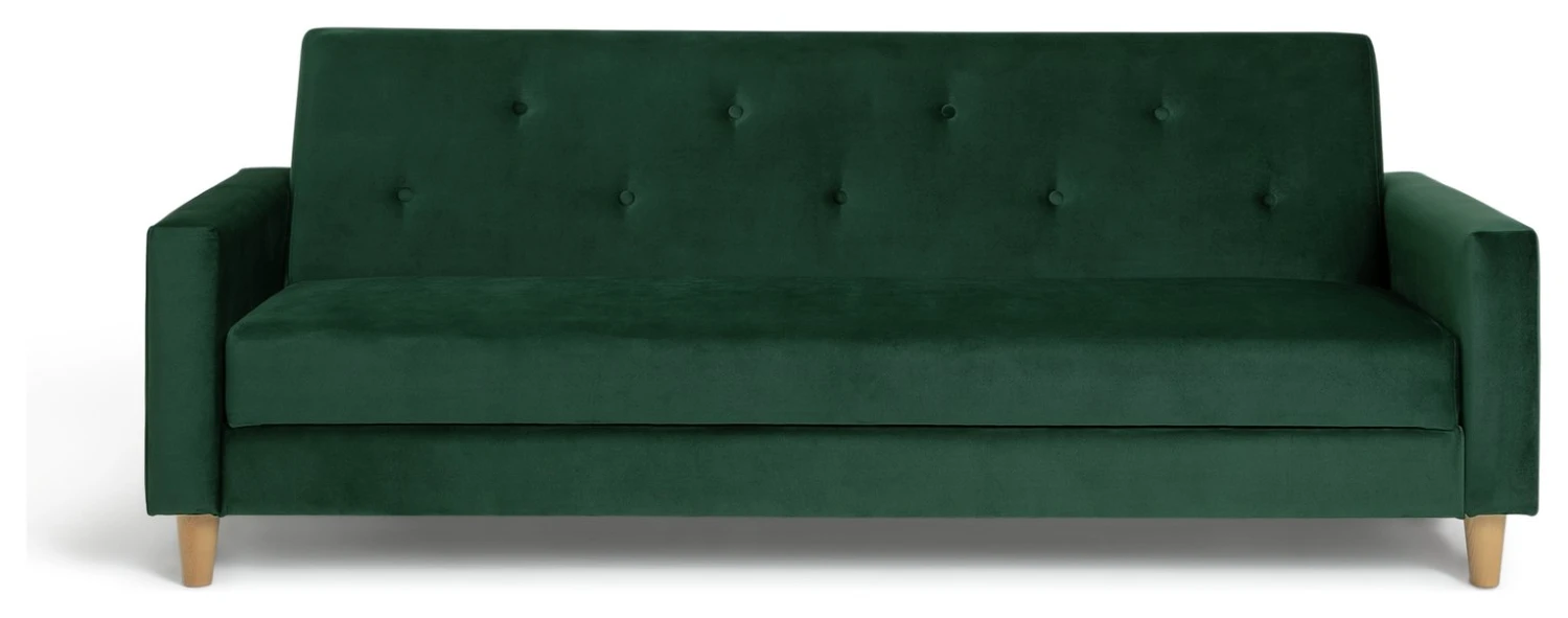 Habitat Brooks Clic Clac Storage Fabric Sofa Bed - Green 3 Habitat Brooks Clic Clac Storage Fabric Sofa Bed - Green
