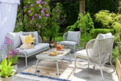 Habitat Riya 4 Seater Cane Effect Garden Sofa Set-Light Grey -Home Sales Store 9505197 R Z001C