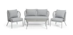 Habitat Riya 4 Seater Cane Effect Garden Sofa Set-Light Grey -Home Sales Store 9505197 R Z002A