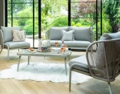 Habitat Riya 4 Seater Cane Effect Garden Sofa Set-Light Grey -Home Sales Store 9505197 R Z002C