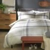 Habitat Cotton Yarn Dye Check Cream Bedding Set - Double 2 Habitat Cotton Yarn Dye Check Cream Bedding Set - Double -Home Sales Store 9511655 R Z001A