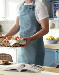 Habitat Mediterranean Denim Apron - Blue -Home Sales Store 9512489 R Z001C