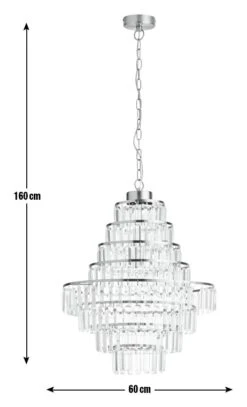 Habitat Presley Glass 8 Tier Chandelier - Brass -Home Sales Store 9514449 R E001