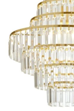 Habitat Presley Glass 8 Tier Chandelier - Brass -Home Sales Store 9514449 R Z002A