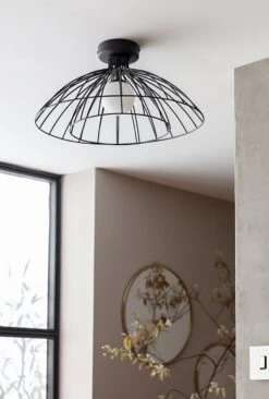 Habitat Kiso 2 Tier Opal Flush To Ceiling Light - Black -Home Sales Store 9516241 R Z002C