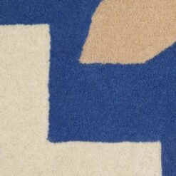 Habitat Arch Palm Wool Rug - Cream & Blue - 120x170cm -Home Sales Store 9516344 R B001