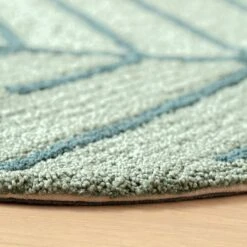 Habitat Kids Leaf Shaped Rug - Green - 80x110cm -Home Sales Store 9517367 R Z002C