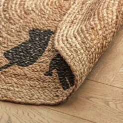 Habitat Kids Animal Abstract Jute Circle Rug - Natural -Home Sales Store 9517374 R Z003C