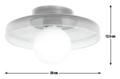 Habitat Jonna Bathroom Flush Ceiling Light -Dark Blue &Glass -Home Sales Store 9518799 R E001