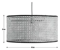 Habitat Ashi Rattan 40cm Shade - Natural & Black -Home Sales Store 9519602 R E001