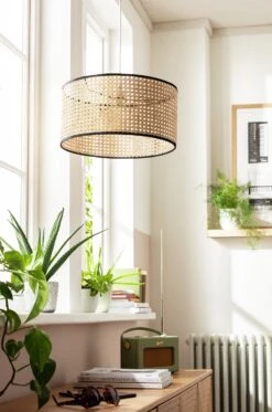 Habitat Ashi Rattan 40cm Shade - Natural & Black -Home Sales Store 9519602 R Z003C